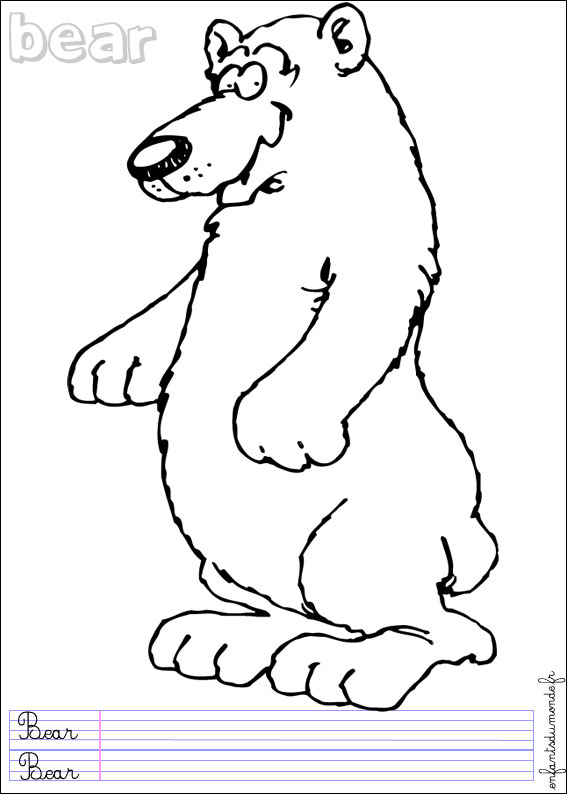 coloriage ours 1